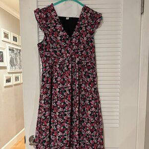 J.Crew Factory Floral Fit & Flare Dress – Pockets - Size 6P - Petite